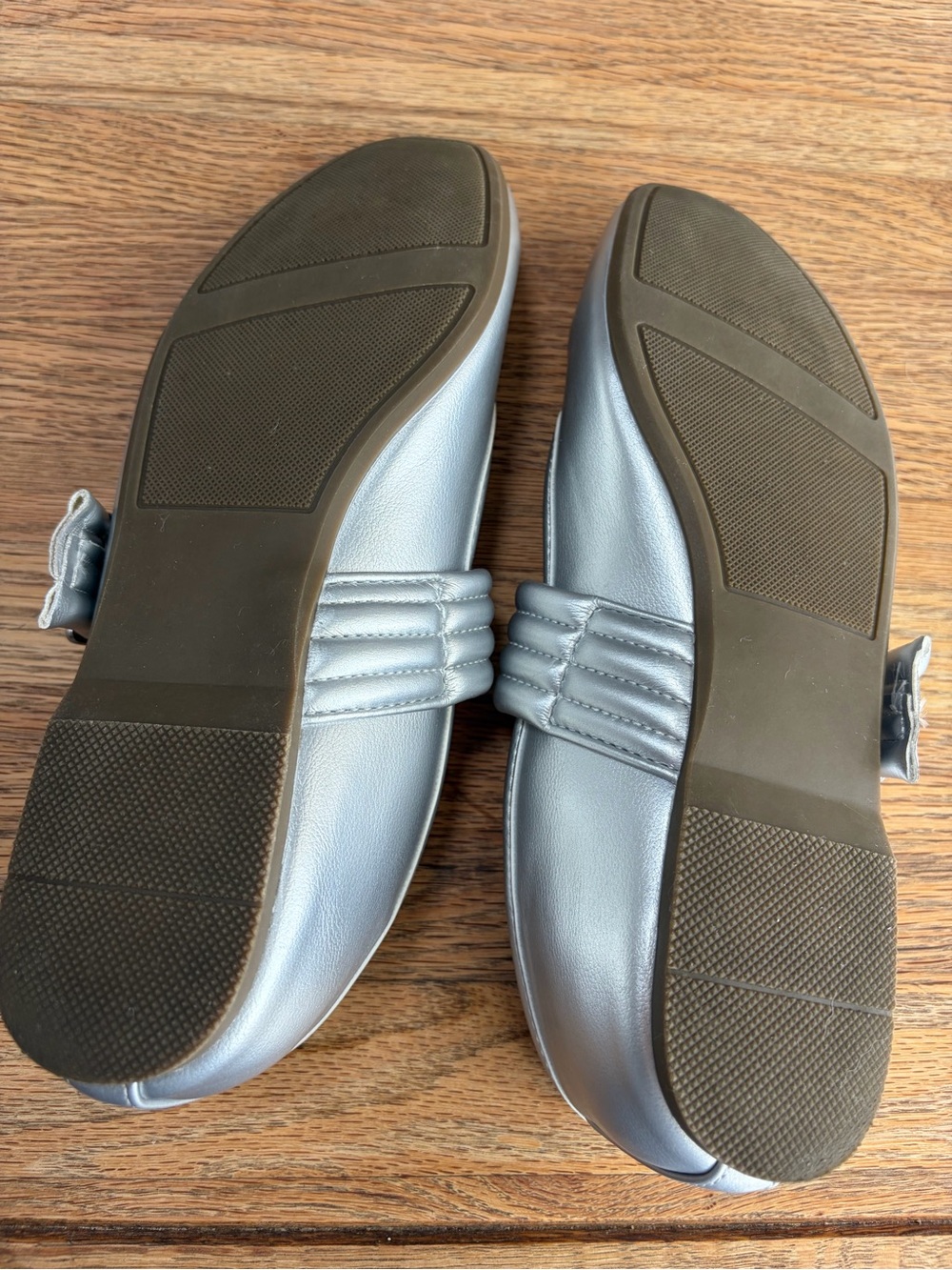 Sonoma Goods For Life Delilah Metallic Silver Mary Jane Flats size 8.5 - Picture 7 of 8
